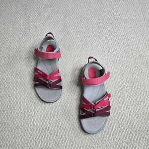 Teva Pink and Burgundy Sandals